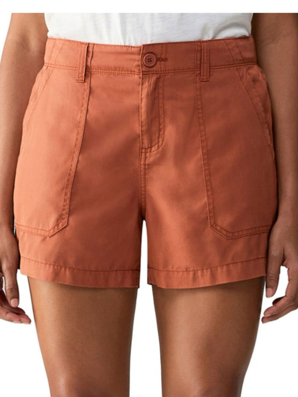 Social Standard Women's Mid Rise Fortune Tencel Short - Red Clay